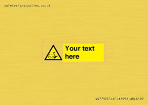 Custom warning run over by operator controlled machine